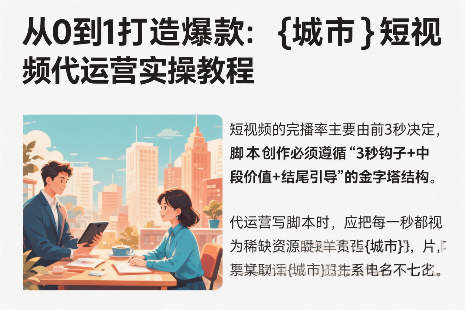 从0到1打造爆款：温州短视频代运营实操教程